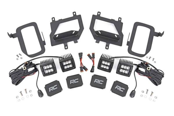 Rough Country - Ford LED Fog Light Kit Black Series w/ Spot Beam 15-19 F-150 Rough Country