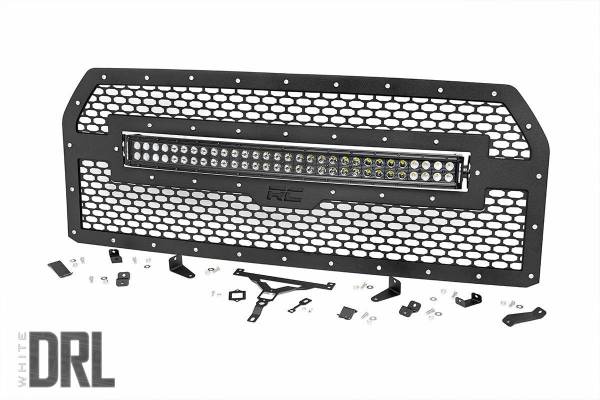 Rough Country - Ford Mesh Grille 30 Inch Dual Row Black Series LED w/Cool White DRL 15-17 F-150 Rough Country