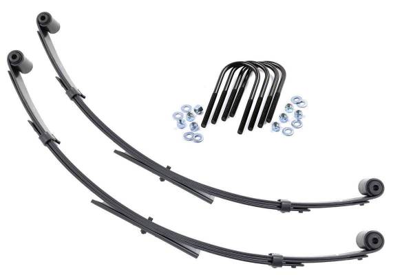 Rough Country - Front Leaf Springs 2.5 Inch Lift Pair 87-95 Jeep Wrangler YJ 4WD Rough Country