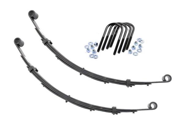 Rough Country - Front Leaf Springs 3 Inch Lift Pair 74-90 Jeep Grand Wagoneer/J10 Truck/J20 Truck/Wagoneer 4WD Rough Country