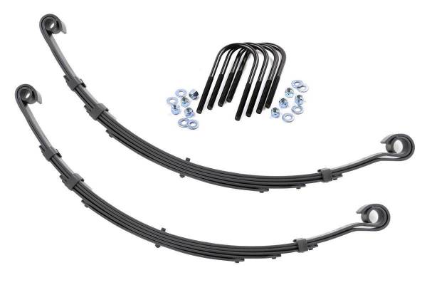 Rough Country - Front Leaf Springs 4 Inch Lift Pair 76-83 Jeep CJ 5 4WD Rough Country