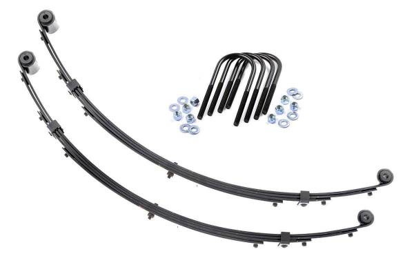 Rough Country - Front Leaf Springs 4 Inch Lift Pair 87-95 Jeep Wrangler YJ 4WD Rough Country