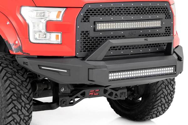 Rough Country - Front Modular Bumper w/Skidplate and 30 Inch LED Light Bar 15-17 Ford F-150 2WD/4WD Rough Country