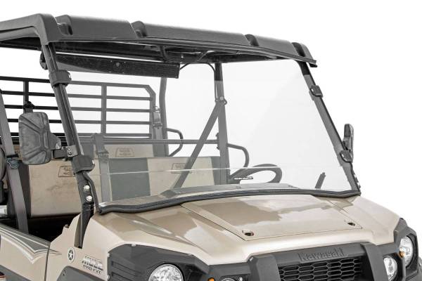 Rough Country - Full Windshield Scratch Resistant 16-22 Kawasaki Mule Pro FX/15-22 Mule Pro FXT Rough Country