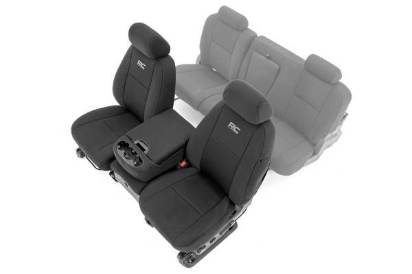 Rough Country - GM Neoprene Front Seat Covers Black (07-13 1500/11-13 2500) Rough Country