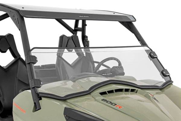 Rough Country - Half Windshield Scratch Resistant 11-20 Can-Am Commander 1000/Commander 1000 DPS Rough Country