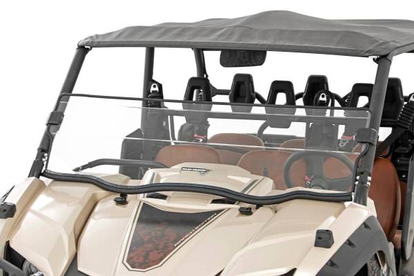 Rough Country - Half Windshield Scratch Resistant 14-22 Yamaha Viking 4WD Rough Country