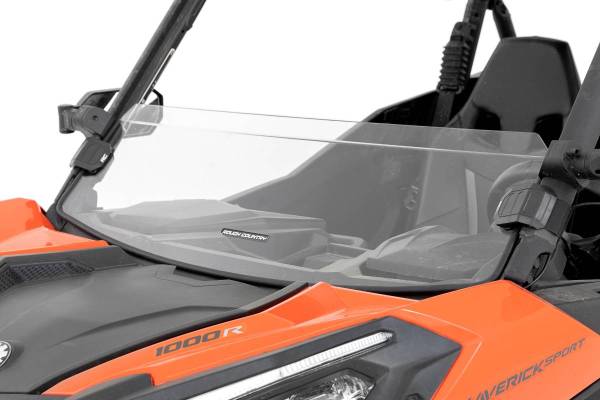 Rough Country - Half Windshield Scratch Resistant Can-Am Maverick Sport Rough Country