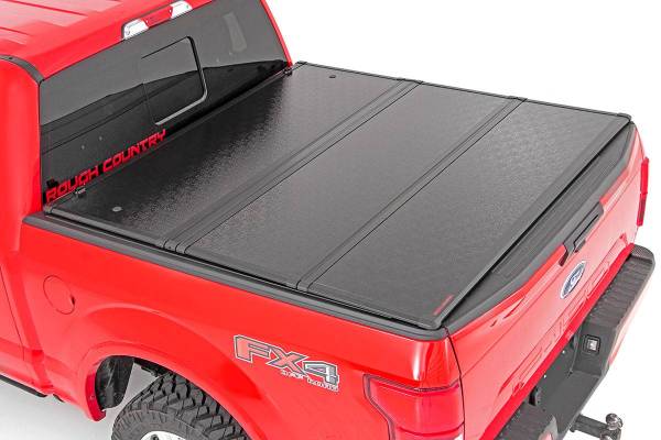 Rough Country - Hard Folding Bed Cover 5.5 Ft Bed 15-21 Ford F-150 2WD/4WD Rough Country