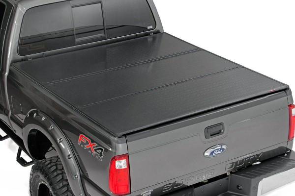 Rough Country - Hard Folding Bed Cover 6.7 Ft Bed 17-21 Ford Super Duty 2WD/4WD Rough Country