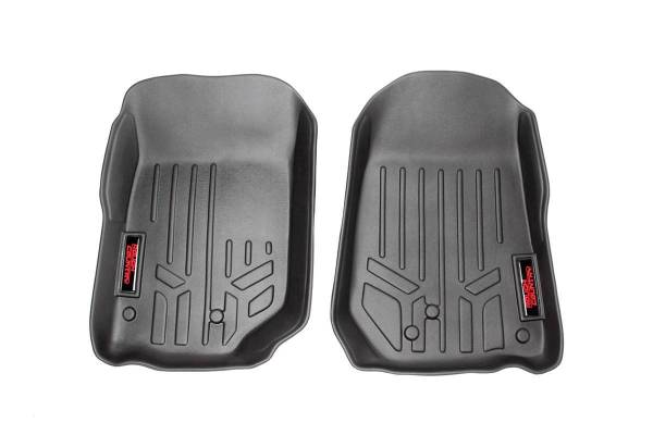 Rough Country - Heavy Duty Floor Mats Front-07-13 Jeep JK Wrangler Rough Country