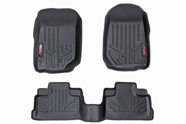 Rough Country - Heavy Duty Floor Mats Front/Rear-07-13 Jeep JK Wrangler Unlimited Rough Country