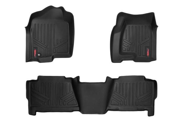 Rough Country - Heavy Duty Floor Mats Front/Rear-99-06 Silverado/Sierra Crew Cab Rough Country