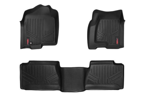 Rough Country - Heavy Duty Floor Mats Front/Rear-99-06 Silverado/Sierra Ext. Cab Rough Country