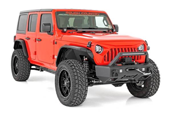 Rough Country - High Clearance LED Flat Fender Flare Kit UV Treated Jeep Wrangler JL (18-23) Rough Country