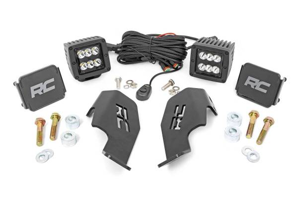 Rough Country - Honda Dual LED Cube Kit (19-20 Talon Black Series) Rough Country