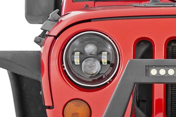 Rough Country - Jeep 7 Inch LED Projection Headlights Wrangler TJ, JK Rough Country