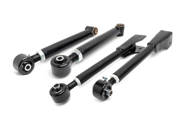 Rough Country - Jeep Adjustable Control Arms Front Set 84-01 Cherokee XJ 86-92 Comanche MJ 93-98 Grand Cherokee ZJ 97-06 Wrangler TJ Rough Country