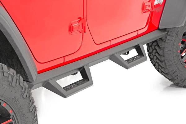 Rough Country - Jeep Contoured Drop Steps 18-20 Wrangler JL Unlimited 4 Door Rough Country