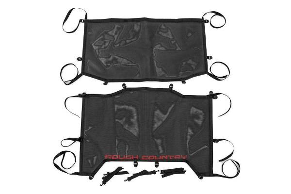 Rough Country - Jeep Wrangler JL Unlimited Mesh Bikini Top Plus 18-20 4 Door Black Rough Country