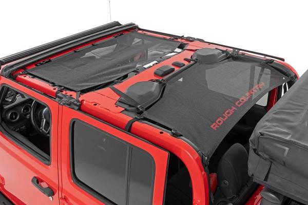 Rough Country - Mesh Bikini Top Plus Black Jeep Gladiator JT 4WD (20-22) Rough Country