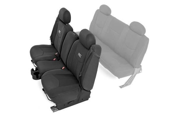 Rough Country - Neoprene Front Seat Cover Black 99-06 Silverado/Sierra 1500 Rough Country