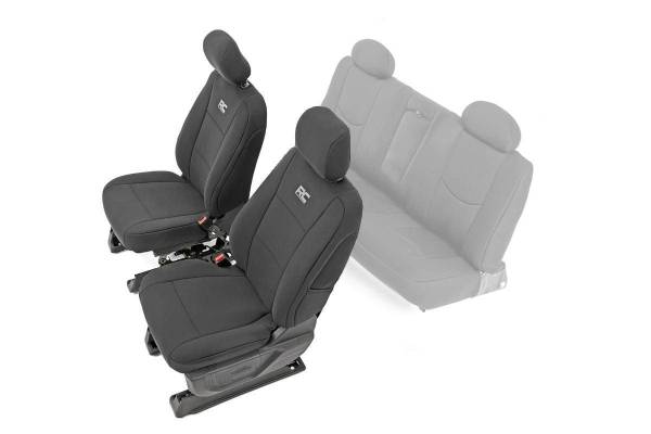 Rough Country - Neoprene Front Seat Covers Black 14-18 Silverado/Sierra 1500 Rough Country