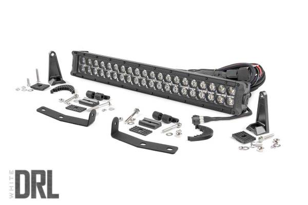 Rough Country - Nissan 20 Inch LED Bumper Kit Black Series w/White DRL 16-20 Titan XD Rough Country