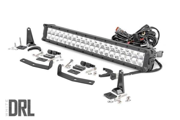 Rough Country - Nissan 20 Inch LED Bumper Kit Chrome Series w/White DRL 16-20 Titan XD Rough Country