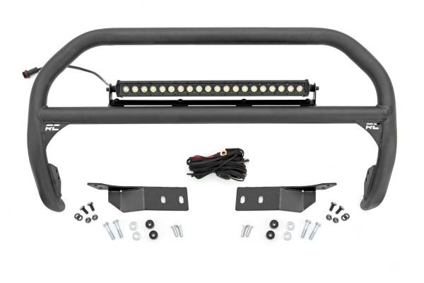 Rough Country - Nudge Bar 20 Inch Black Series DRL Single Row LED 07-21 Toyota Tundra Rough Country