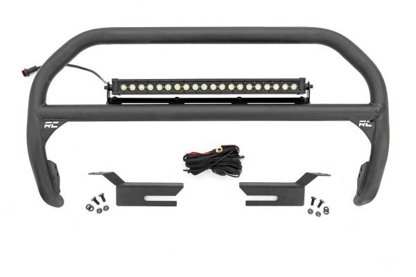 Rough Country - Nudge Bar 20 Inch Black Series DRL Single Row LED 21-22 Ford Bronco 4WD Rough Country