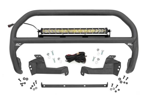 Rough Country - Nudge Bar 20 Inch Chrome Series Single Row LED 2021 Ford Bronco Sport Rough Country