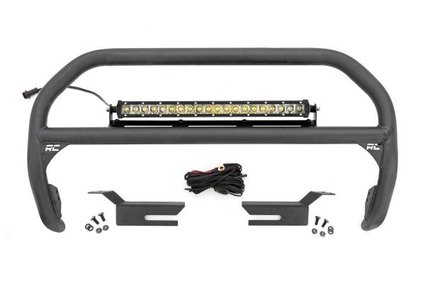 Rough Country - Nudge Bar 20 Inch Chrome Series Single Row LED 21-22 Ford Bronco 4WD Rough Country