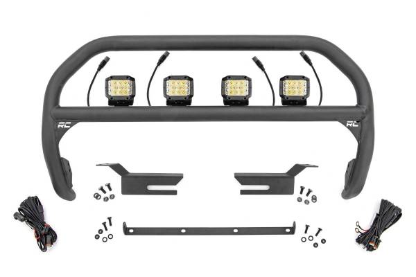 Rough Country - Nudge Bar 3 Inch Osram Wide Angle Led (x4) 21-22 Ford Bronco 4WD Rough Country