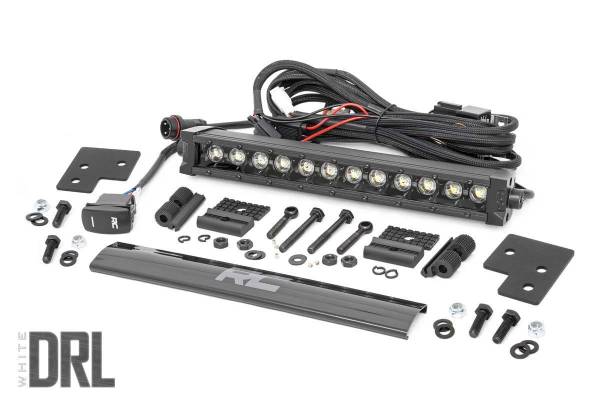 Rough Country - Polaris 12-Inch LED Bumper Kit Black Series w. White DRL 19-20 Ranger Rough Country