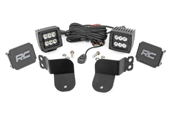 Rough Country - Polaris Dual LED Cube Kit Black Series 16-20 General Rough Country