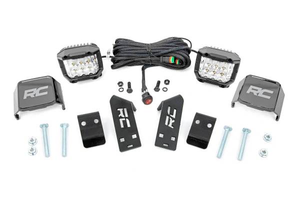 Rough Country - Polaris Dual LED Cube Kit w/ 3 Inch Wide Angle LEDs 20-21 Polaris RZR PRO XP Rough Country