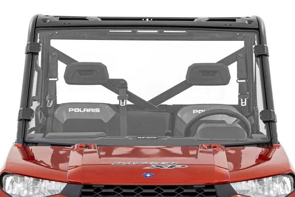 Rough Country - Polaris Ranger Scratch Resistant Full Windshield For 13-Pres Polaris Ranger 900XP/16-Pres Ranger 1000XP Rough Country