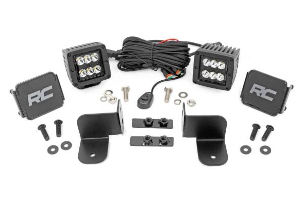 Rough Country - Polaris Rear Facing 2-Inch Spot Black Series LED Kit 19-21 Polaris Ranger Rough Country