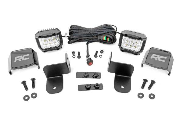 Rough Country - Polaris Rear Facing 3-Inch Wide Angle LED Kit 19-21 Polaris Ranger Rough Country