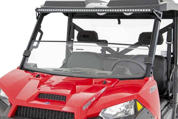 Rough Country - Polaris Scratch Resistant Half Windshield 13-20 Ranger 900/900XP/1000/1000XP Rough Country