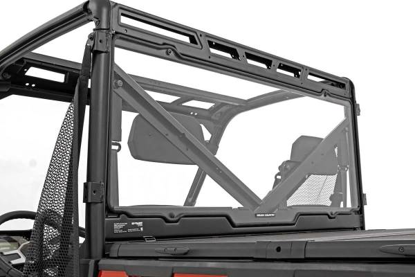 Rough Country - Polaris Scratch Resistant Rear Windshield Panel 16-20 Ranger 1000XP/13-20 Ranger 900XP Rough Country