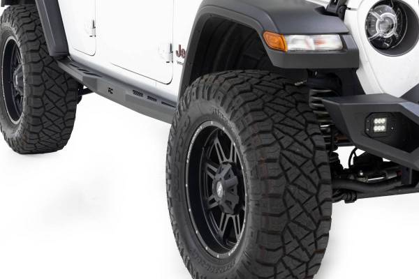 Rough Country - Rock Sliders Heavy Duty 4-Door 18-22 Jeep Wrangler JL 4WD Rough Country