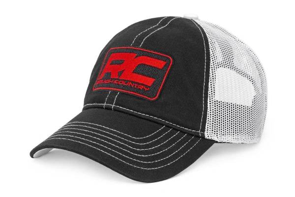 Rough Country - Rough Country Mesh Hat Black & White Rough Country