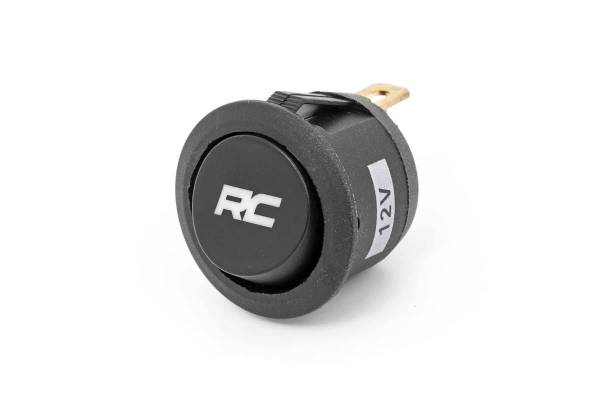 Rough Country - Round LED Backlit Rocker Switch RC logo Blue LED Back Light Rough Country