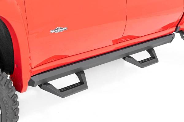 Rough Country - SRX2 Adjustable Aluminum Step Crew Cab 19-22 Chevy/GMC 1500/2500HD 2WD/4WD Rough Country