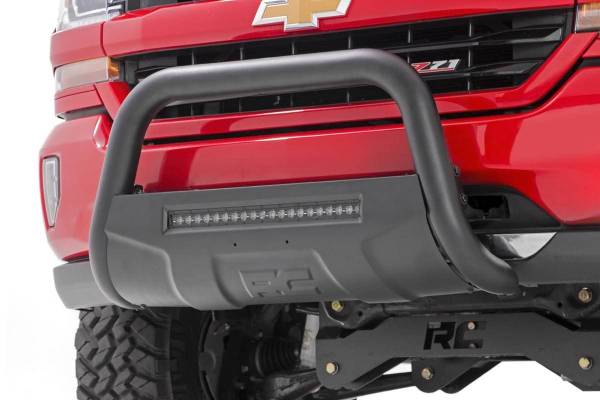 Rough Country - Toyota 05-15 Tacoma Bull Bar w/LED Light Bar Black Rough Country