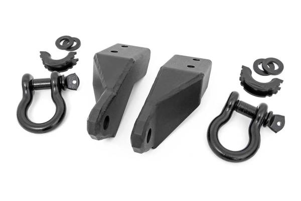 Rough Country - Toyota Tow Hook to Shackle Conversion Kit w/Standard D-Rings 07-20 Tundra Rough Country