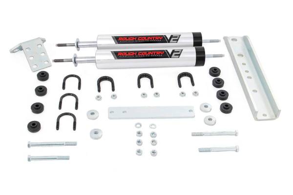 Rough Country - V2 Steering Stabilizer Dual 80-96 Ford Bronco/F-150 Rough Country