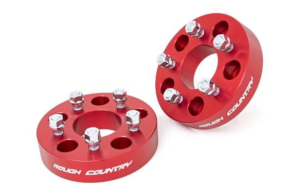 Rough Country - Wheel Adapters 5x5 to 5x4.5 Adapters Red 6061-T6 Aluminum Sold in Pairs Rough Country